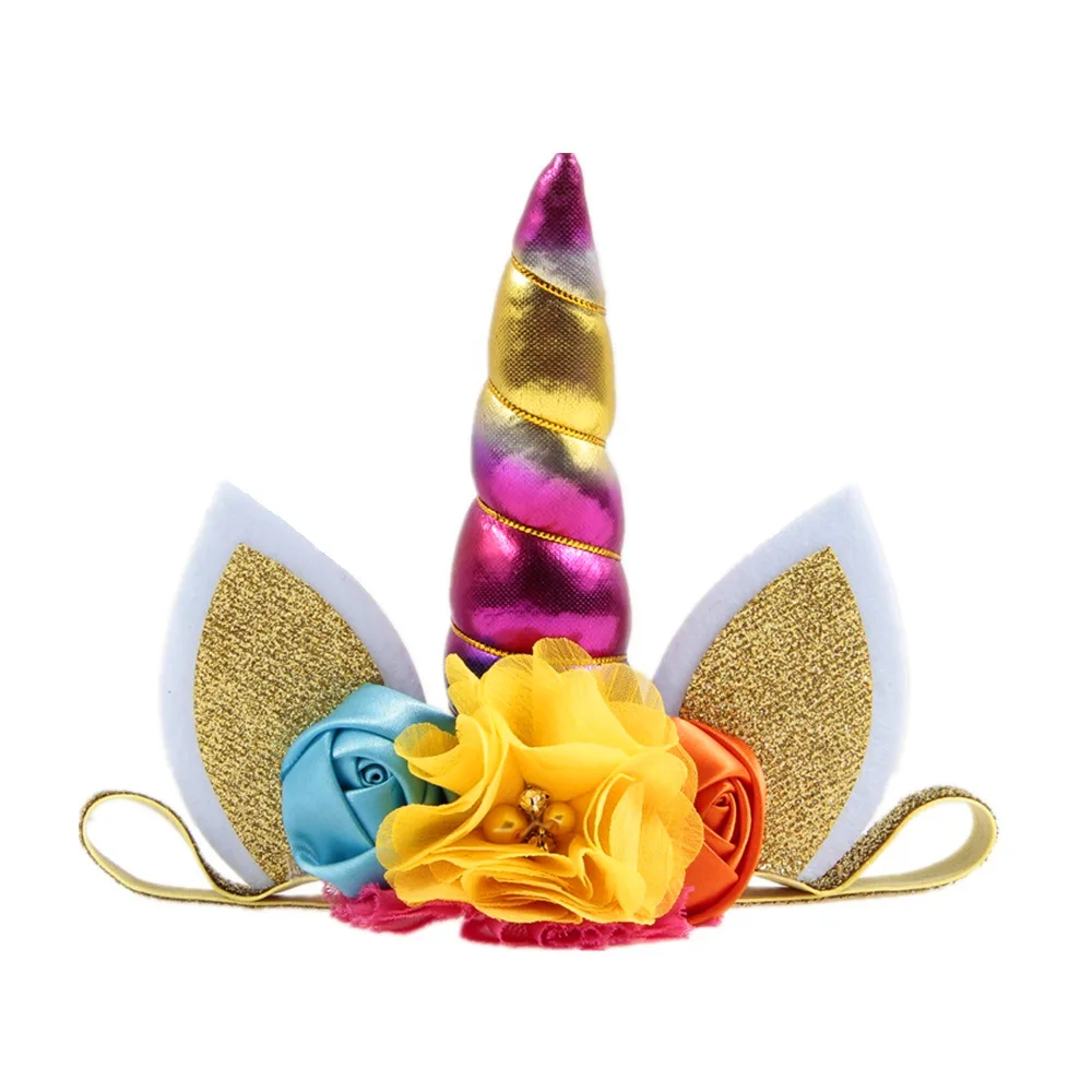 10 шт./лот повязка на голову в виде единорога для детей подарки день рождения