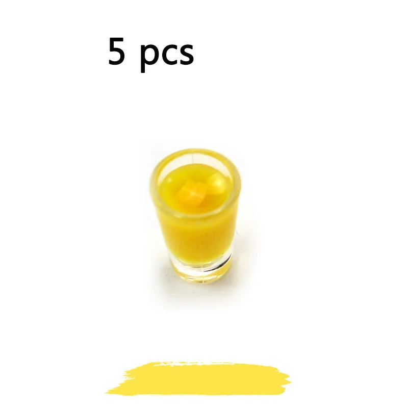 5 pcs orange juice Новинка 1:12 миниатюрный кукольный домик 5 шт. мини-бутылка апельсинового сока для напитков, еда, игрушка, подходит для blyth bjd кукла, коллекционный подарок - Цвет: 5 pcs orange juice