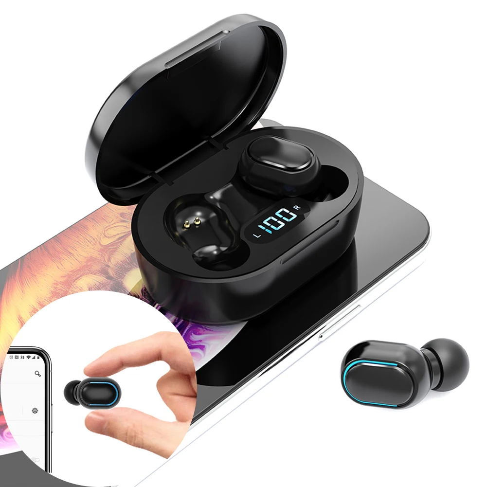 TWS наушники A7S E7S A6S Bluetooth светодиодная подсветка шумоподавление IPX4