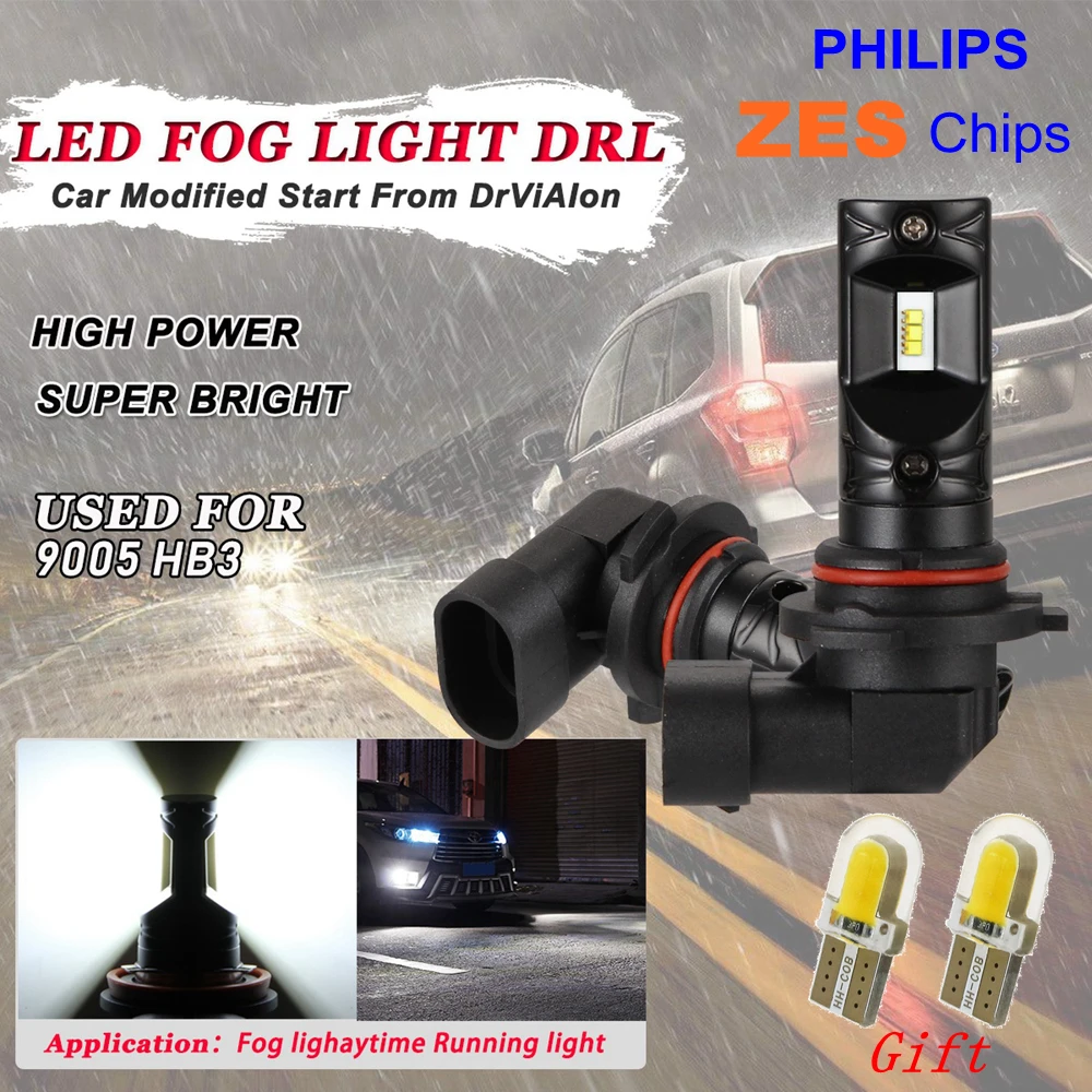ZES светодиод Автомобильные противотуманные фары H4 P13 9005 9006 H7 H1 H3 декодер 12V свет
