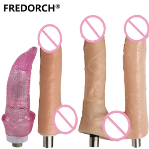 Новый большой черныйтелесный фаллоимитатор Fredorch, аксессуары для секс-машин, интимные игрушки для женщин и мужской язык, Женский мастурбатор