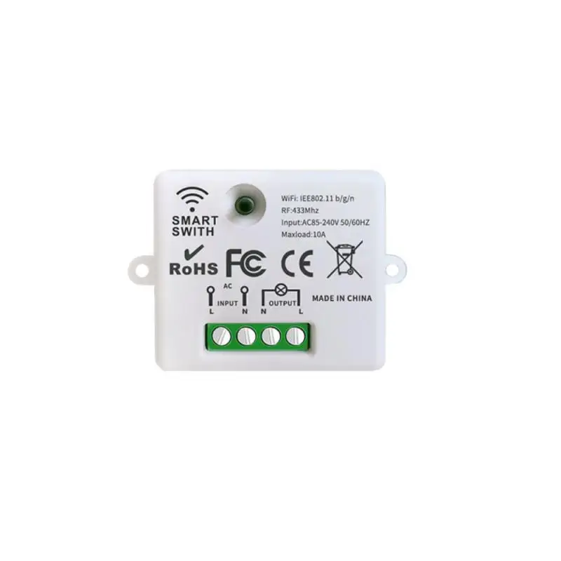 WIFI Mini Switch Tuya Smart Life APP Push Button Light RF 433Mhz Wall Panel DIY Relay Module Timer Google Home Alexa | Электроника