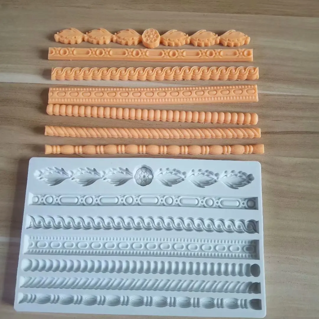 

Rope-Shaped Cake Rim Fondant Silicone Mold for DIY Pastry Cupcake Dessert Lace Cake Decoration Kitchen Accessories Baking Tool