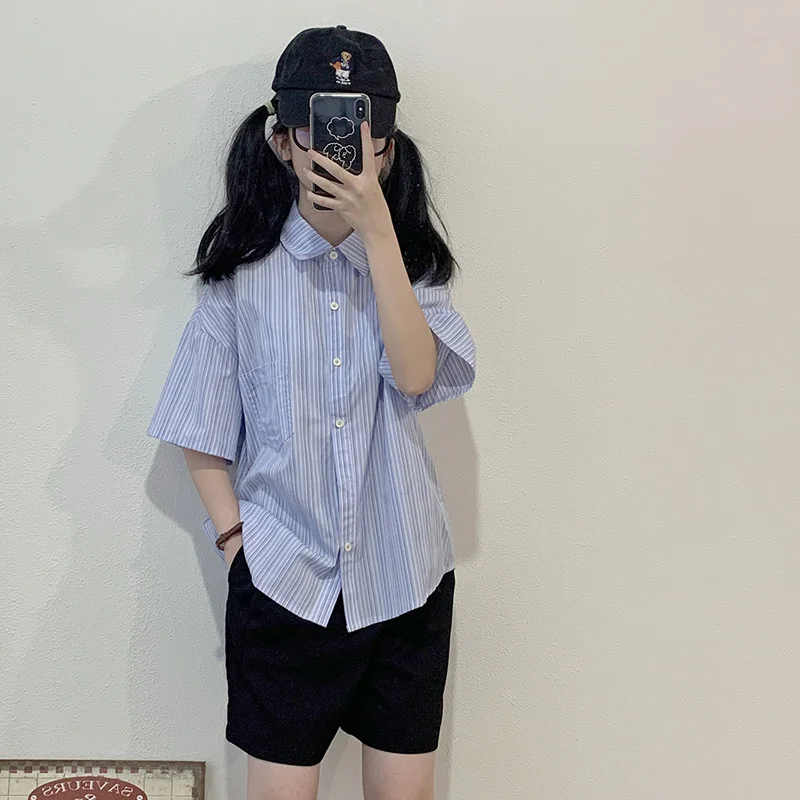 

Korean Harajuku Summer Black Chiffon Shorts Women 2020 Street Fashion Vintage College Style Straight Shorts for Teen Girl