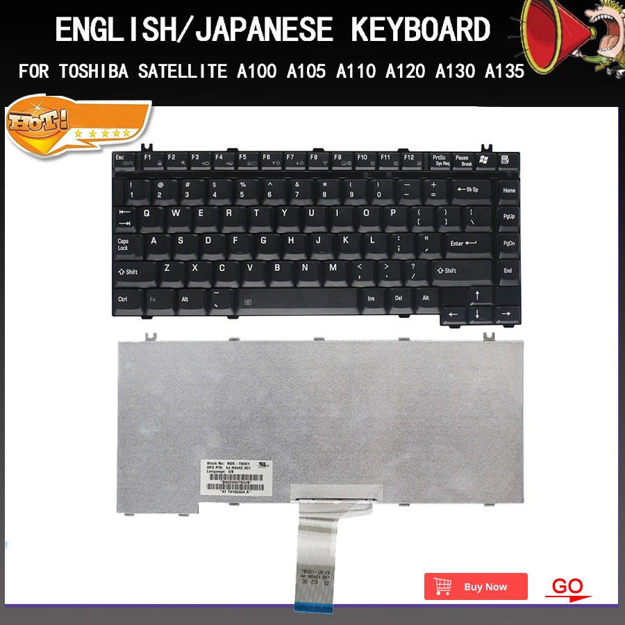 Новая Оригинальная клавиатура для ноутбука Toshiba Satellite A10 A30 A40 A50 A60 A80 J11 J32 J40 J50 J60