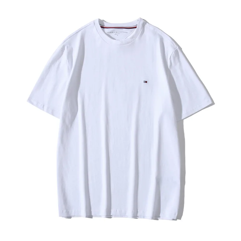 

New fashion brand classic round neck embroidery letter cotton men's and women's short sleeve T-shirt lovers loose Half Sleeve