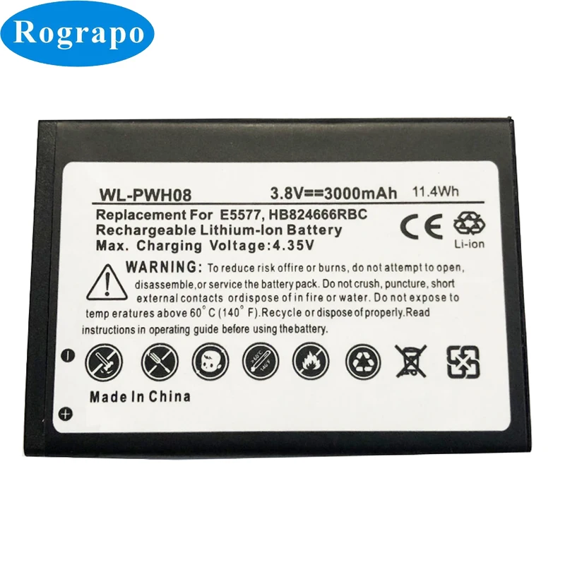 Новая батарея 3000mAh HB824666RBC для Huawei E5577 E5577Bs 937 / Softbank Pocket Wifi 501HW 502HW 504HW 505HW HWBBJ1