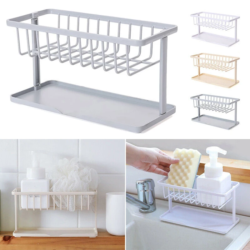 

Kitchen Sponge Sink Holder Storage Rack ABS Strainer Bathroom Organizer Kitchen Accessories Utensilios De Cocina Dropshipping