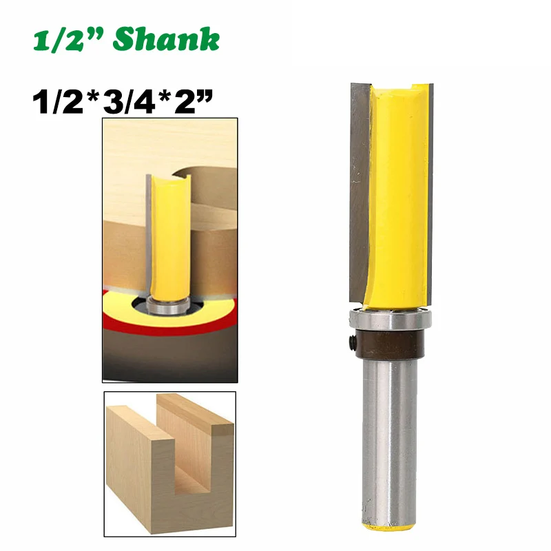 

1 шт. 1/2 "12,7 мм хвостовик Фрезерный резак резьба по дереву сливная отделка 2" фрезерование вольфрамовый кобальтовый сплав обрезки нож шаблон ф...