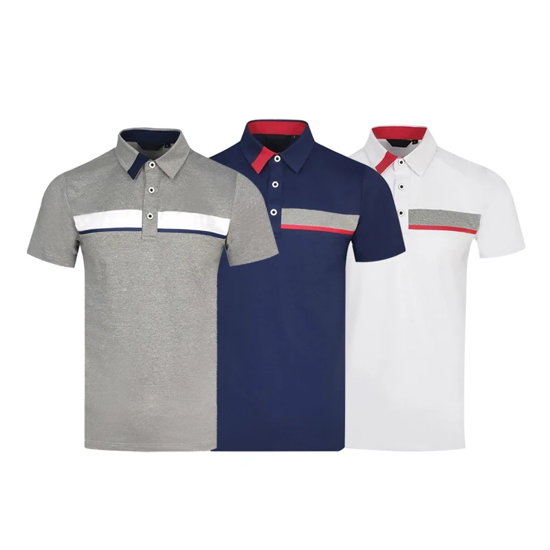 Полосатая дизайнерская футболка для гольфа мужская стильная новая