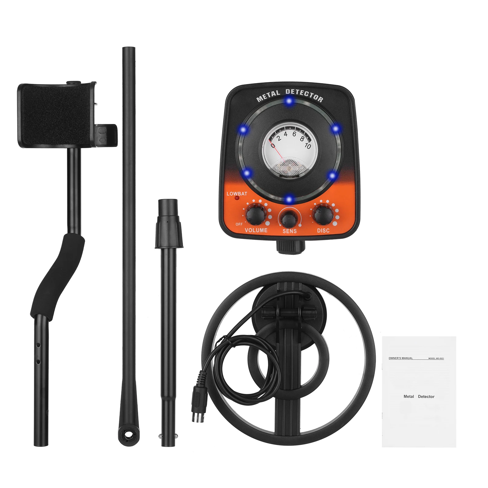 

Metal Detector Metal Finder 38-46in Audio Flash Prompt with DISC Mode Lightweight Design Great for Treasure Hunting Beginners
