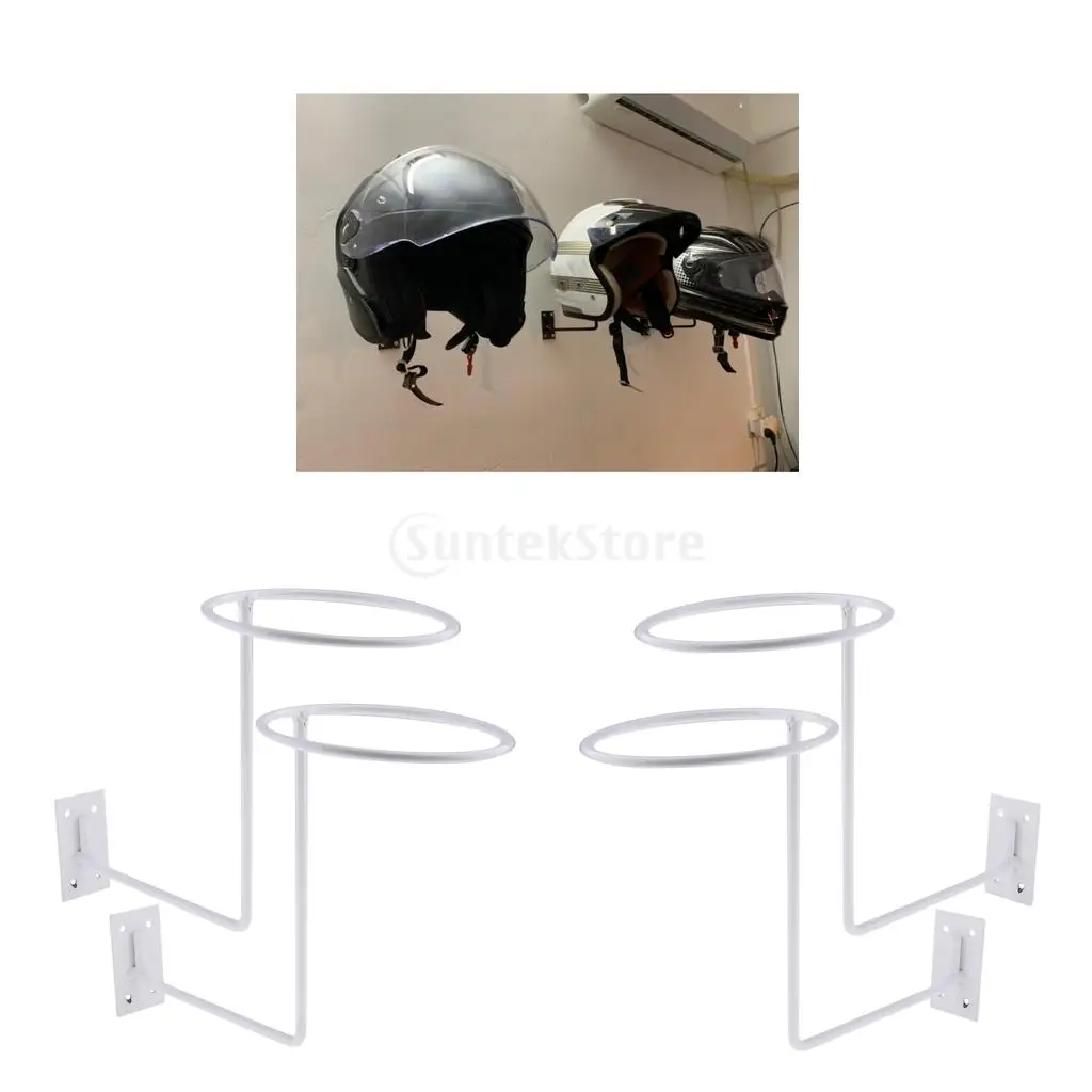 

4 Pieces Helmet Holder Hook Bags Rack Hanger Moto Accessory for Garage