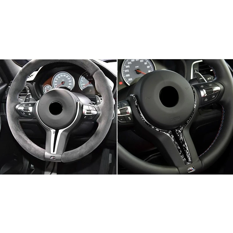 Для F80 M3 F82 M4 F10 M5 F06 F12 F13 M6 F15 X5M F16 X6M-Sport кованый узор отделка рулевого колеса