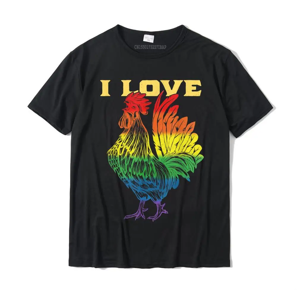 

Cock Rainbow Flag LGBT Gay Pride T-Shirt I Love Cock Rooster Camisas Hombre T Shirt Tops Shirt Brand New Cotton Custom Men