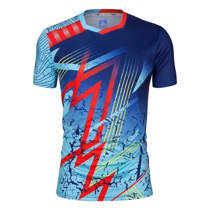 

2020 New short sleeve Men Badminton Shirts Quick Dry Breathable golf Table Tennis t shirts male running t-shirt Fitness clothing