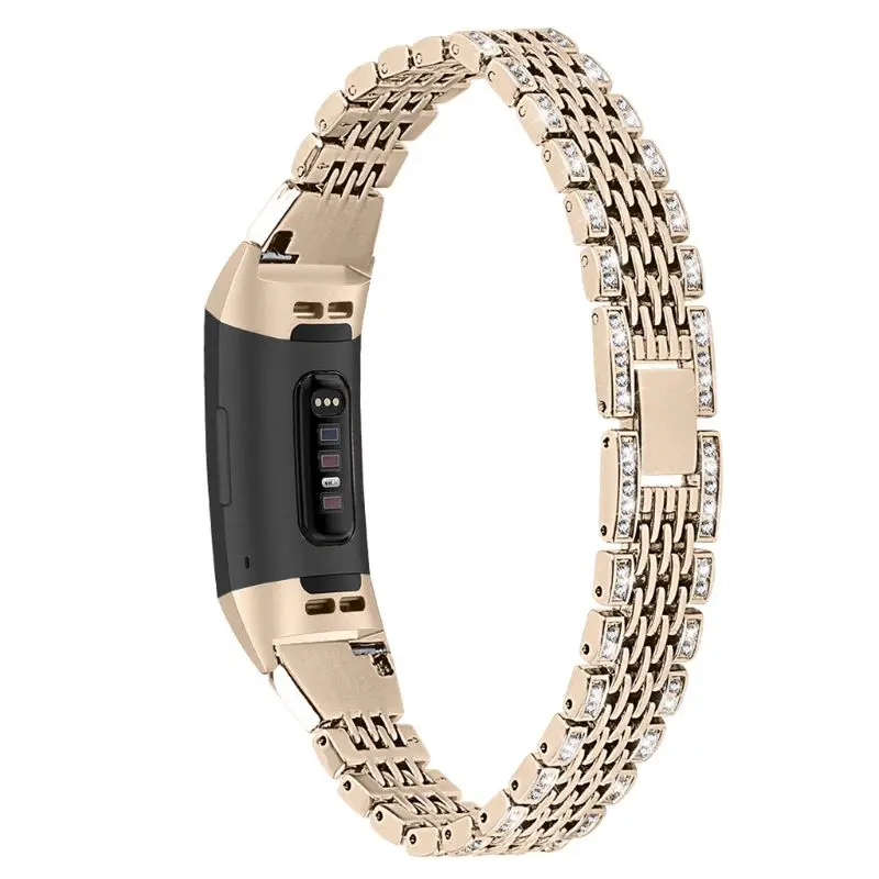 Металлический ремешок для наручных часов Fitbit Charge 3 замена Бабочка застежка