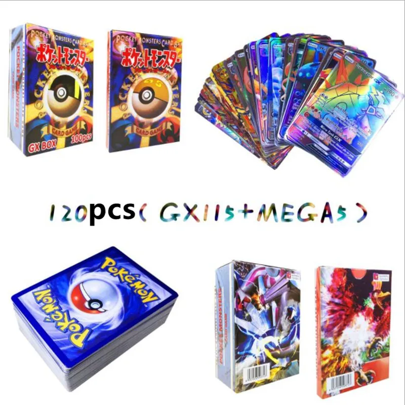 Все виды GX MEGA EX гигантский Блестящий Покемон карточная игра битва торговля карточная детская Покемон игрушки
