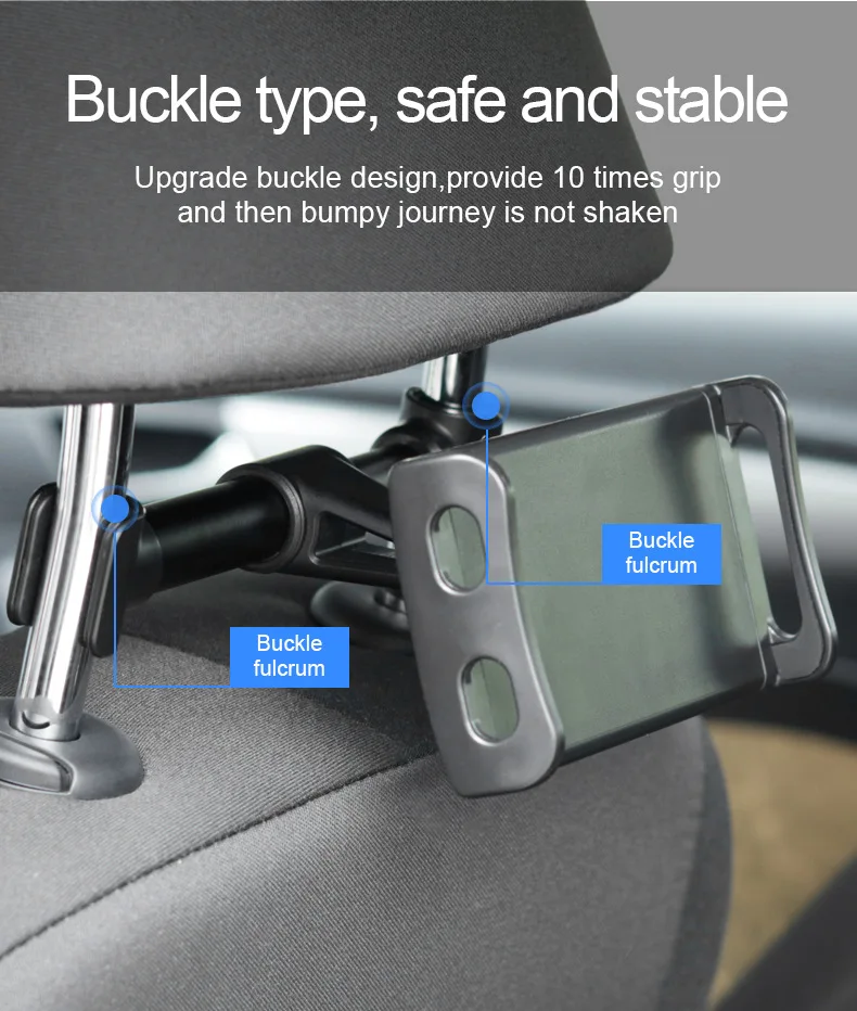 car back seat phone holder 360 degree rotate stand auto headrest bracket support for tablet pc ipad mini pro car accessories free global shipping