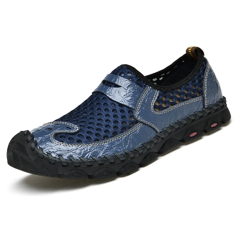 

Summer Men's Casual Shoes Mesh Breathable Men's Sneakers Outdoor Slip-On Men's Shoes Lightweight Men's Wading Shoes Size 38-48