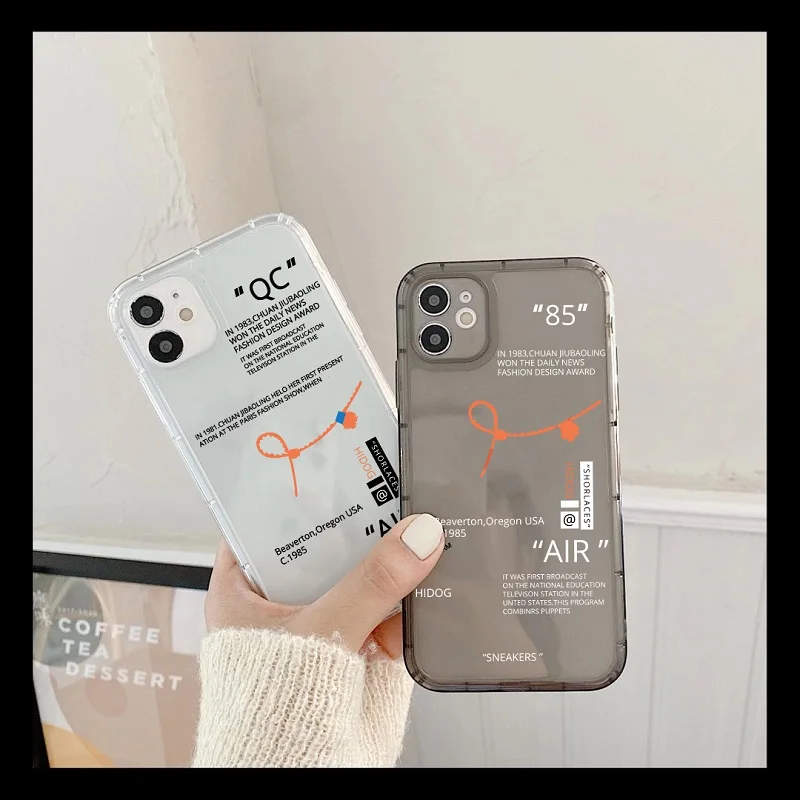 

Hot Off Sports shoes brand phone case for iphone 12 mini 11 12 PRO X XS Max XR 7 8 Plus SNEAKERS ins white label soft TPU Cover