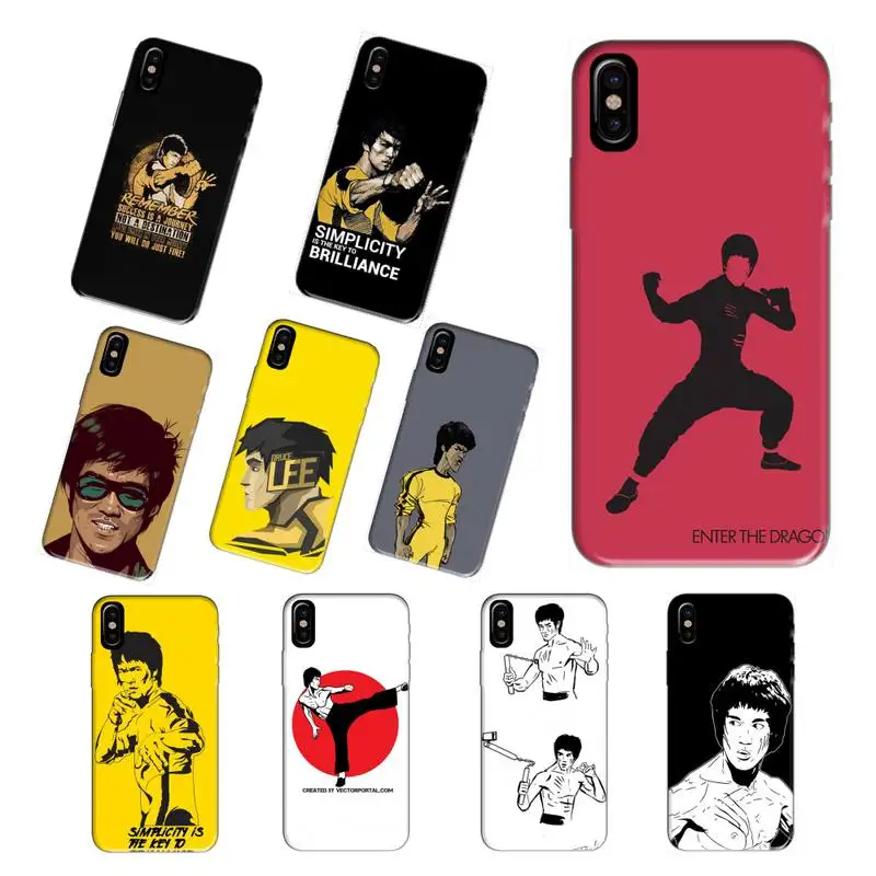 Брюс Ли китайский кунг фу роскошный брендовый чехол fundas carcasa аксессуары etui capas для