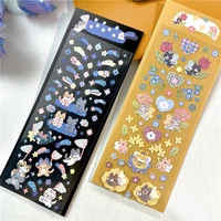 1pc cartoon meteor cat laser sticker diy scrapbooking happy planning diary decorative stickers korean stationery christmas gift