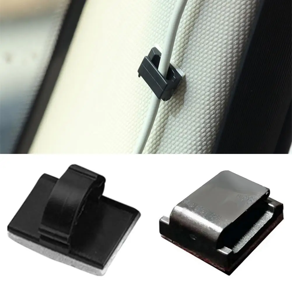 

Автомобильный Кабель зажимы органайзера 30 шт. Рабочий стол аккуратно Управление зажимы кабельный держатель настольный ABS управляющий шнур ...