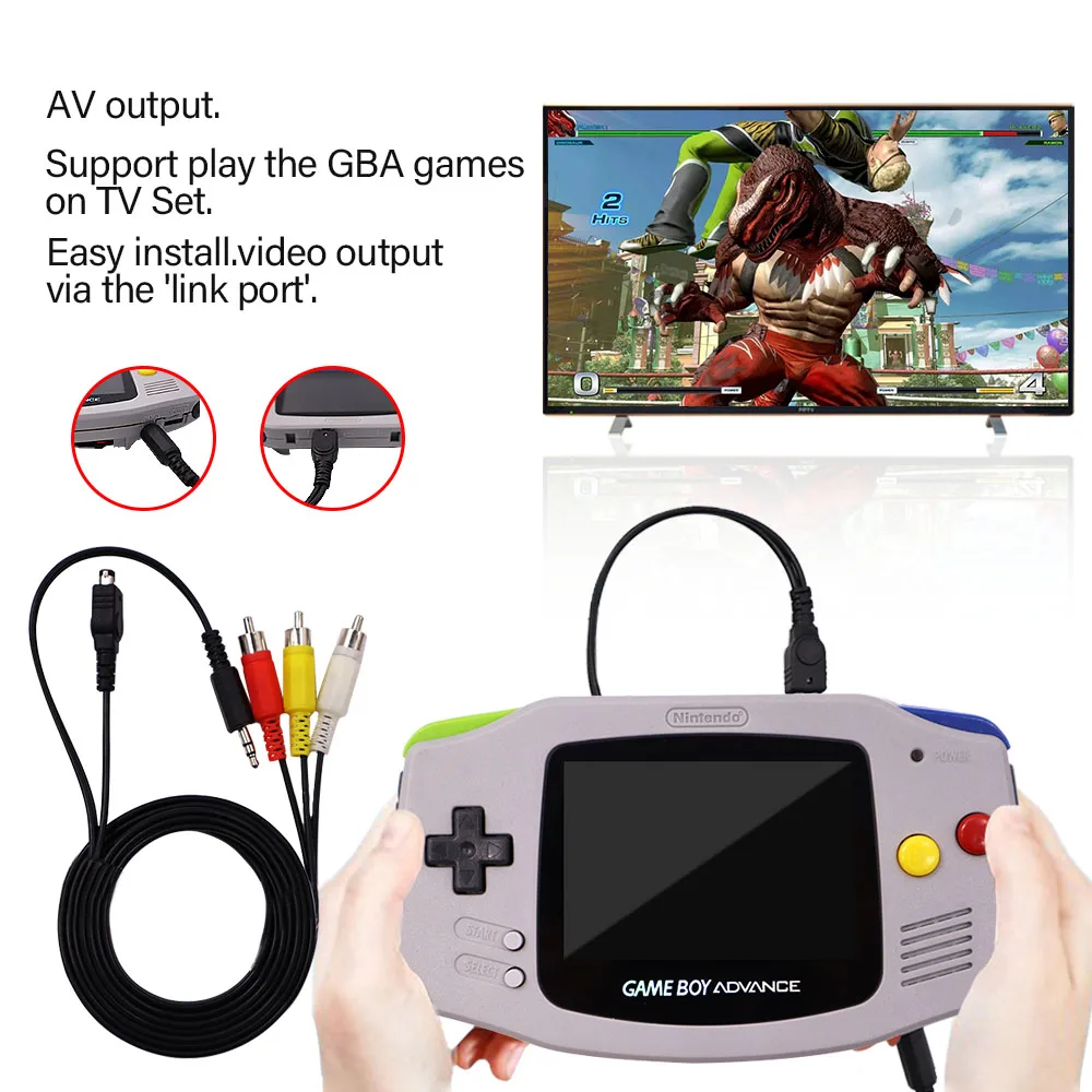 v2 ips lcd tv version for gba backlight lcd 10 levels brightness for gba tv version for gba console and pre cut shell case free global shipping