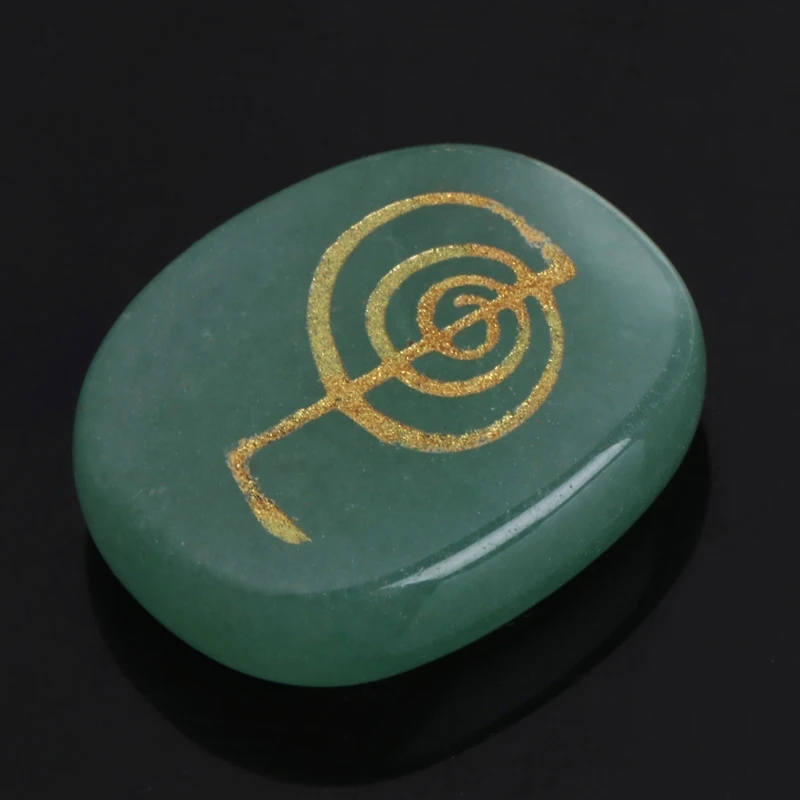 

4 Pcs/Set Engraved Symbol Palm Pocket Stone Healing Accessory U2JD