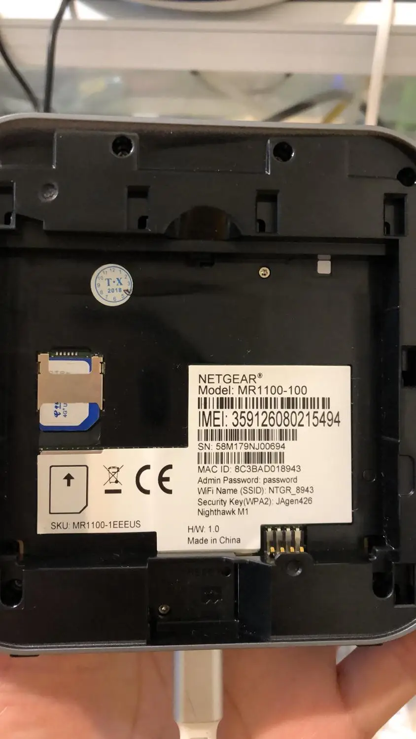 Разблокированный Netgear Nighthawk M1 MR1100 1EEUS 4GX Gigabit LTE мобильный Wi Fi роутер Точка доступа