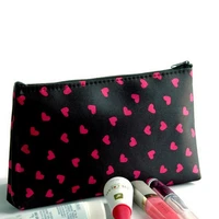 1pcs heart shaped dots pattern pencil cosmetic bags temena portable multifunction beauty travel cosmetic makeup bag 18102 5cm