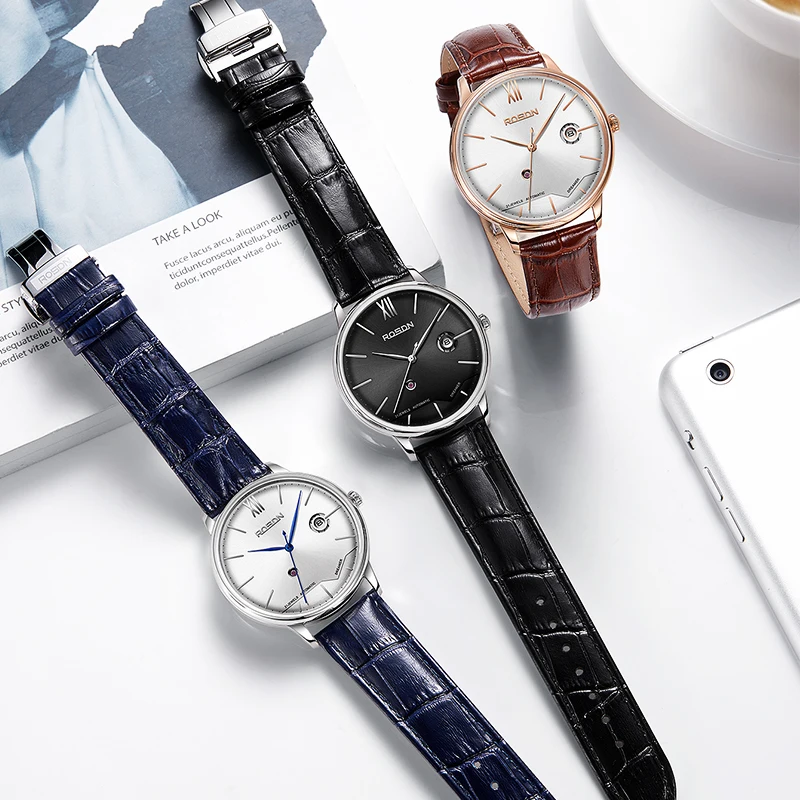 Часы мужские с автоподзаводом и сапфировым стеклом 50 м | Наручные часы