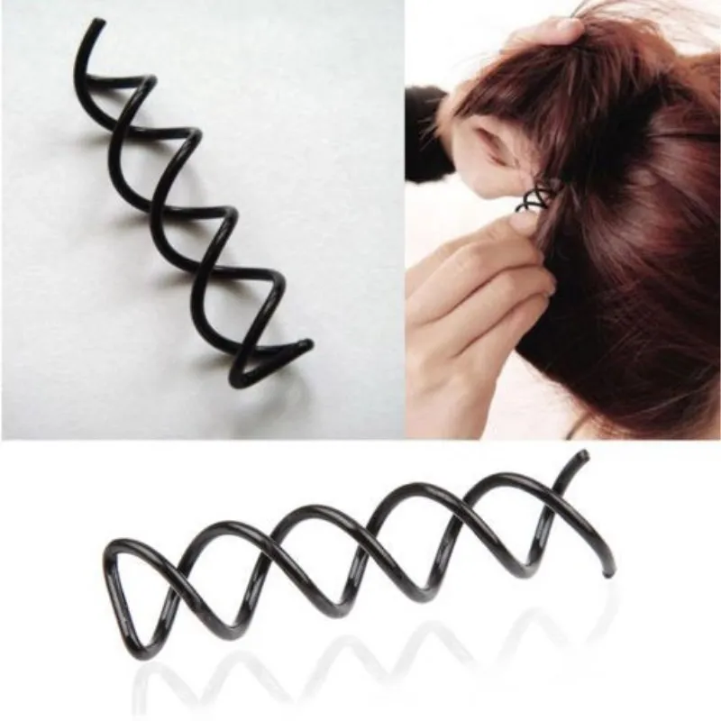 

10Pcs Fashion Spiral Spin Screw Bobby Pin Hair Clip Twist Braiders Barrette Black Hairpins Hair Braider Styling