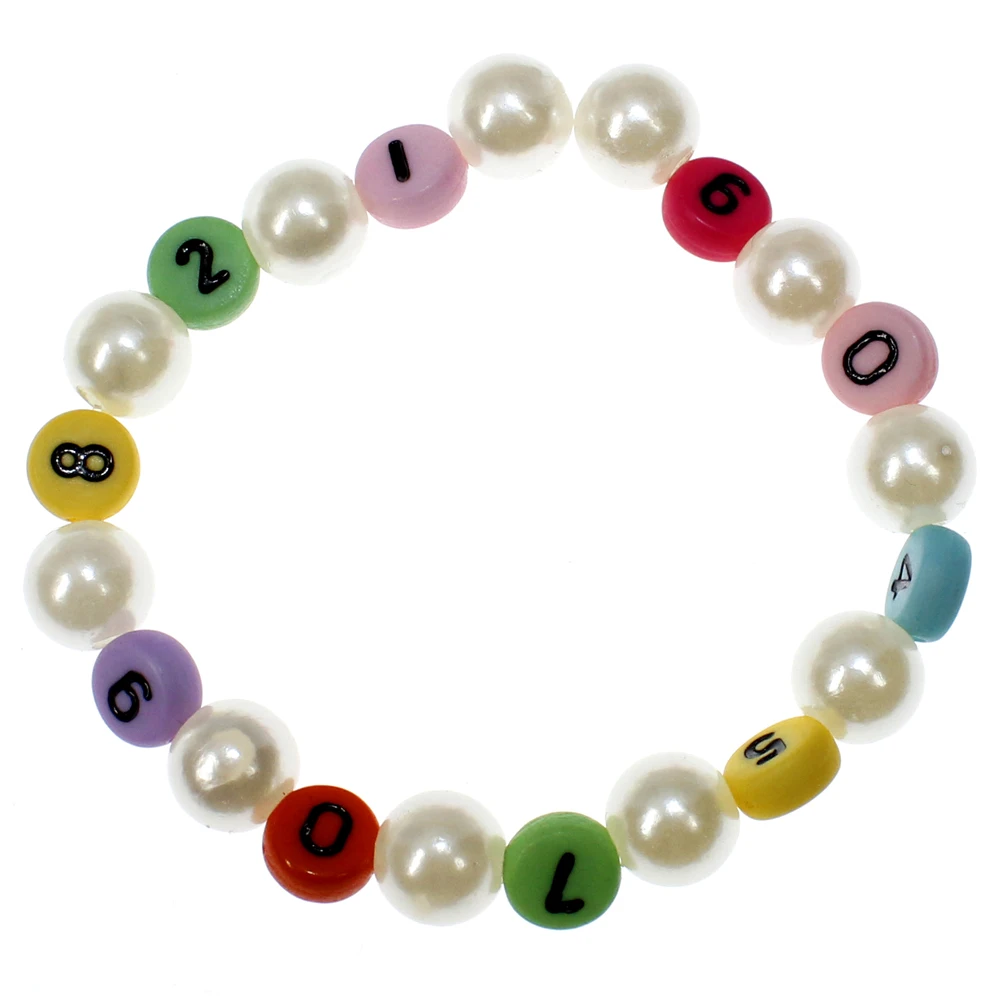 Акриловые бусины с цифрами 6 стилей 200 шт. 7 мм круглые разделители для шармов DIY