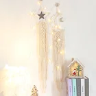 Большая звезда луна макраме Ловец снов Бохо домашний Настенный декор детская садовая внутренняя наружная декорация для девочек детские подарки