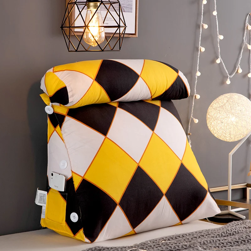 Прикроватная треугольная подушка большая Мягкая Подушка Татами обертывание