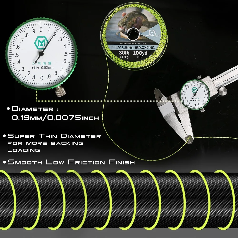 Maximumcatch 20/30LB Плетеный опорная линия 50/100/300 ярд разноцветные Цвет Fly леска