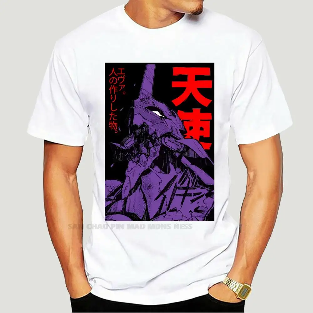 

qbjhko eva 01 evangelion Clothing print T-shirt punk Short Sleeve T Shirts Harajuku Tshirt clothes vegan Cotton Unisex ins 3096X