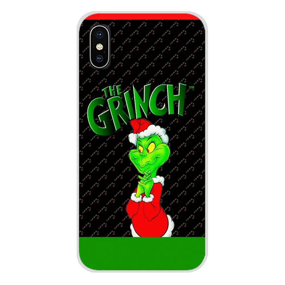 images 7 Дизайнерский чехол для Apple IPhone X XR XS MAX 4 4s 5 5S 5C SE 6 6S 7 8 Plus ipod touch 5 6 зеленый монстр Grinch палантин Рождество - Цвет: images 7