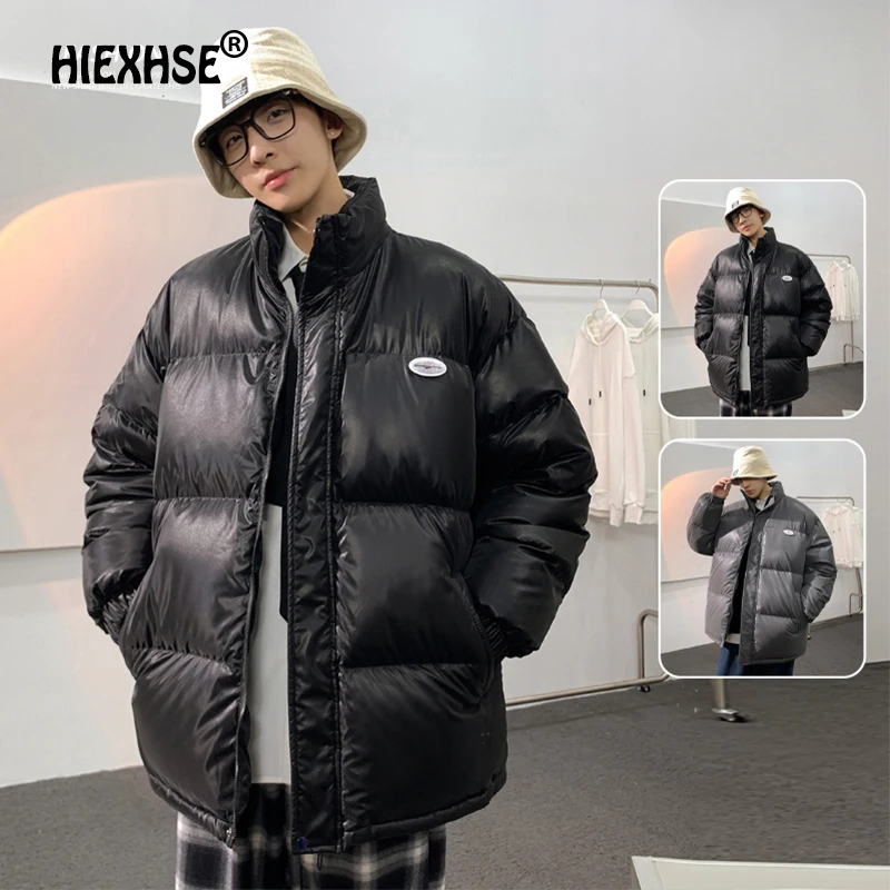 Hiexse Brand 2021 Men Solid Color Winter Parka Coat 90% White Duck Down Thicken Down Jacket Male Outwear Windproof Parka Jackets