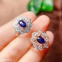 kjjeaxcmy fine jewelry natural sapphire 925 sterling silver new gemstone women ring support test beautiful