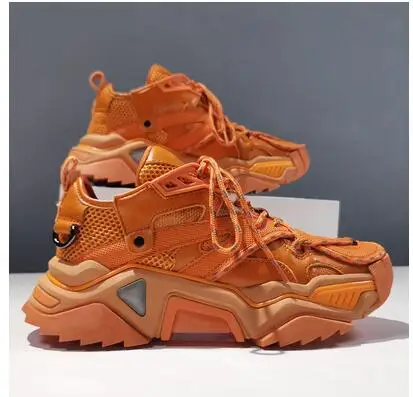 Кроссовки из натуральной кожи светоотражающие дышащие ручной работы | Обувь