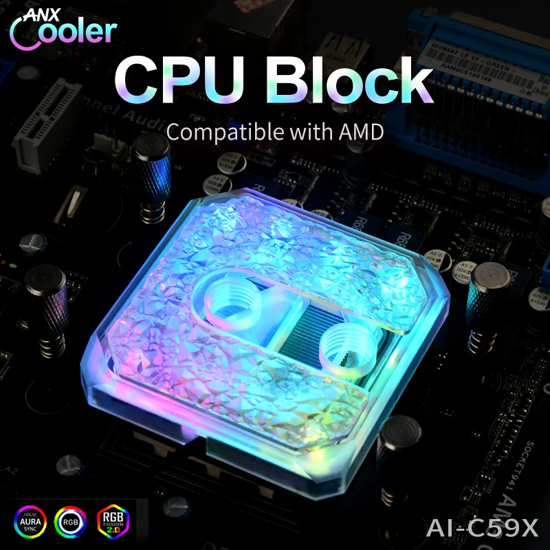 Водяной кулер Syscooling для процессора с RGB-подсветкой AM4 Ryzen socket 3 5 7 9 | Компьютеры и