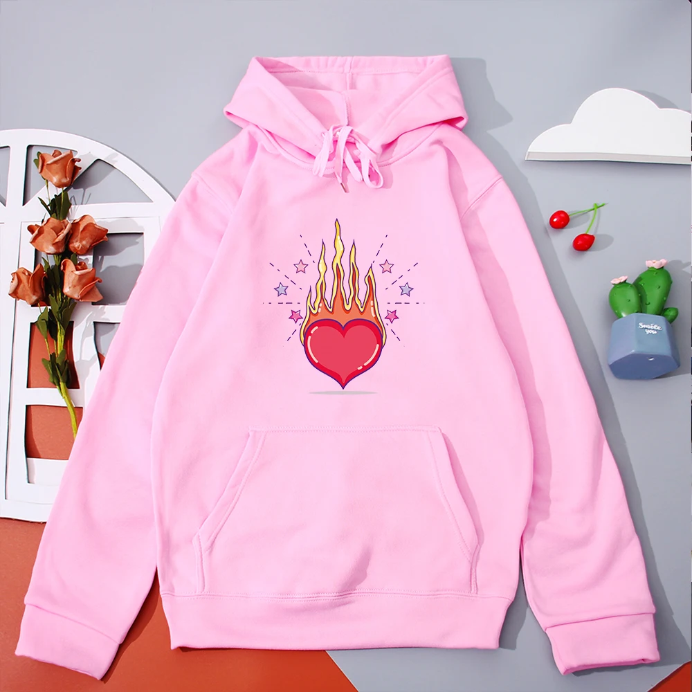 

Женская толстовка с капюшоном страстно влюбленная весенне-осенняя Повседневная Толстовка Одежда с мультяшным принтом love милый женский спо...