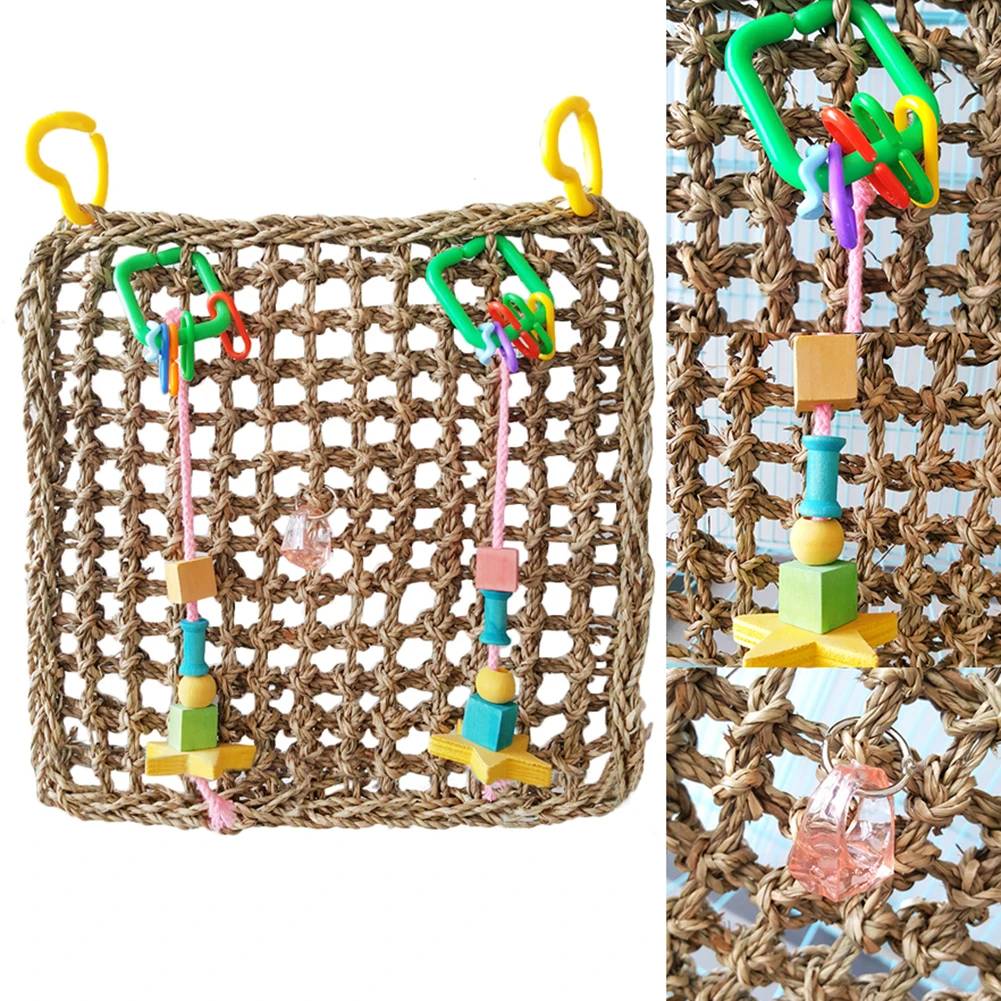 1 шт. прочный попугай Парашютная подъемная сетка подвесной гамак игрушечная