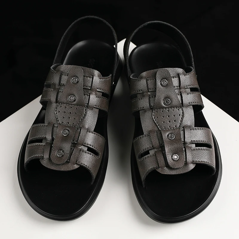 

Sandals Summer Mens Men Summer Shoes Sandals Leather For Sandalias Hombre Mens Sandale Homme De Slip On Sandalhas Masculina