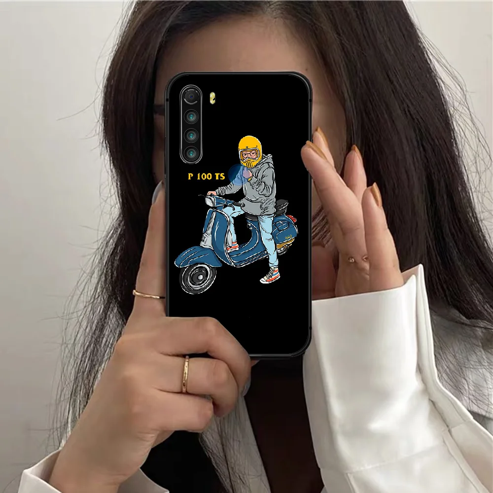 

Vespa Scooter Phone Case For XIAOMI Redmi Note 6 7 8 9 10 T Pro K40 black Funda 3D Waterproof Pretty Cover Silicone Hoesjes