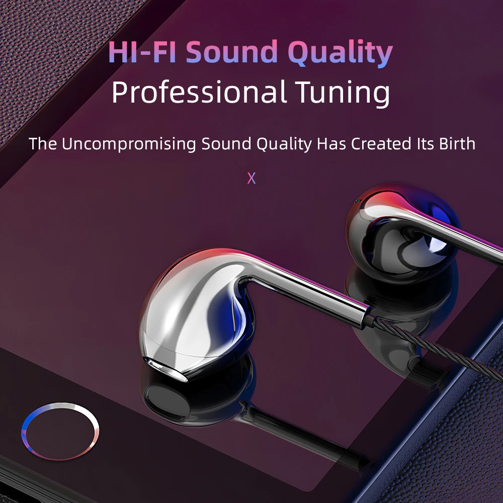 Wired Earphone Headset High Fidelity 4D Stereo Sound Noise Cancelling Sports Call Mic Cellphone Earpiece For Xiaomi Redmi Note 7 |