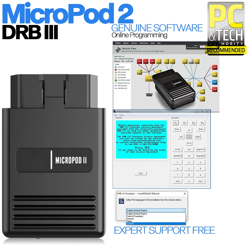 2020 V17.04.27 Многоязычное онлайн Программирование MicroPod2 профессиональная