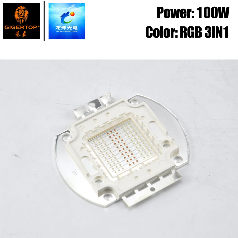 Freeshipping 100W RGB 3IN1 Color COB Led Lamp 30-34V Spotlight Floodlight Lamp High Power COB Led Chip For Par Light Stage Light